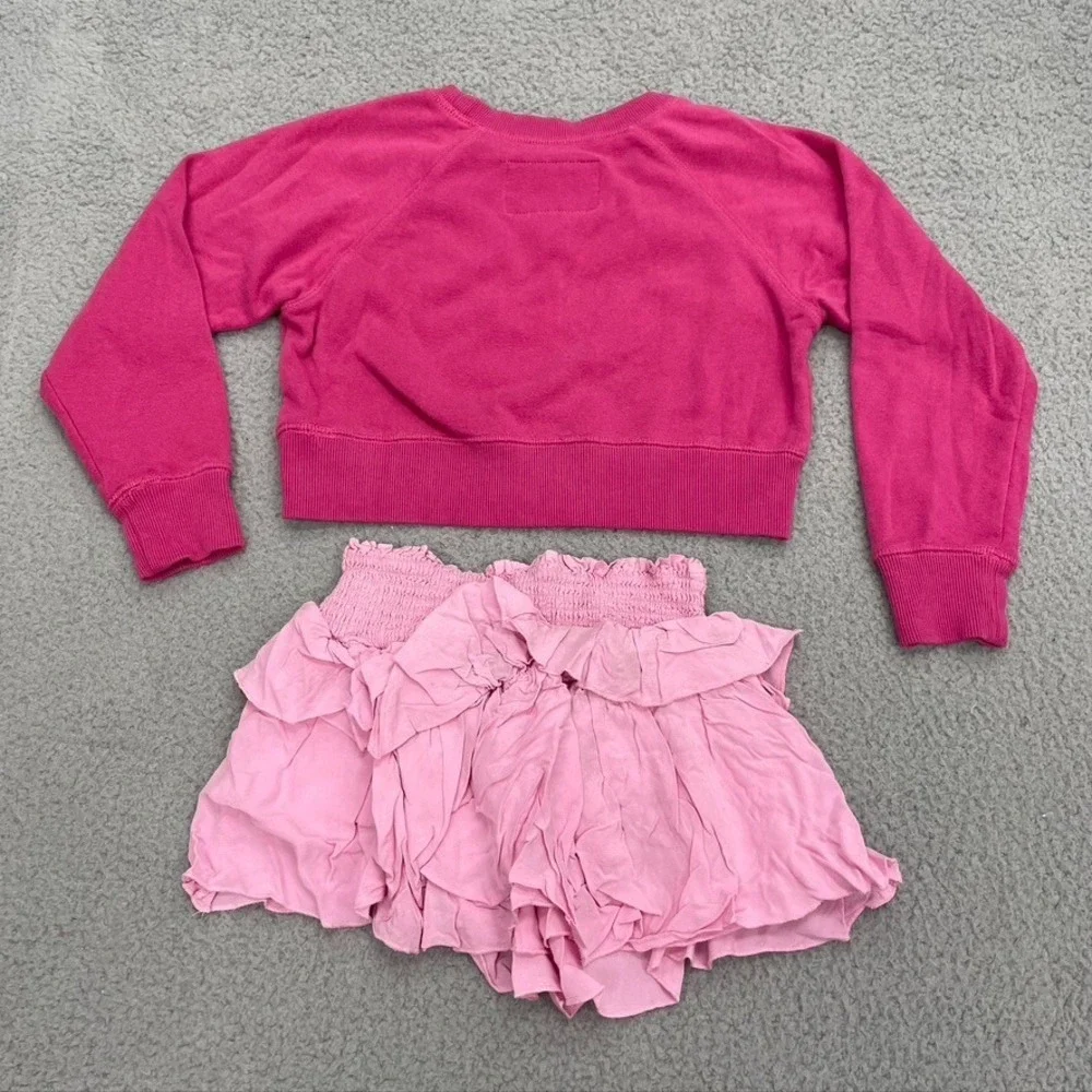 Katie J Outfit Lot‎ Girls Small Sweatshirt Skirt Sweatpants Sporty School Play